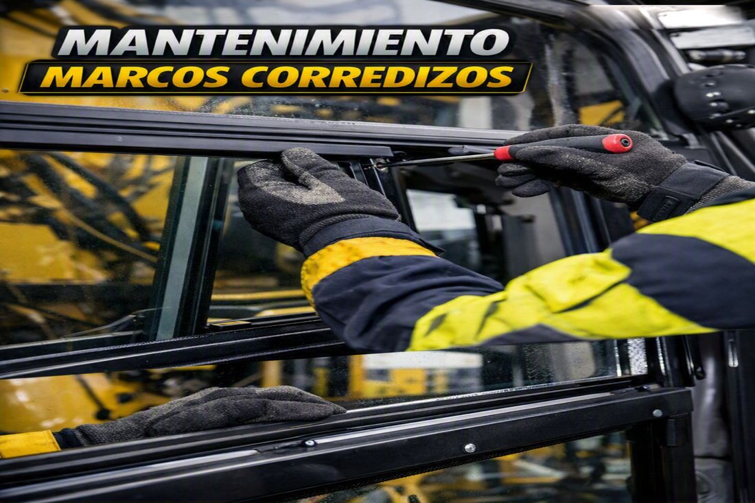 Mantenimiento de marco y ventana corrediza de cabina